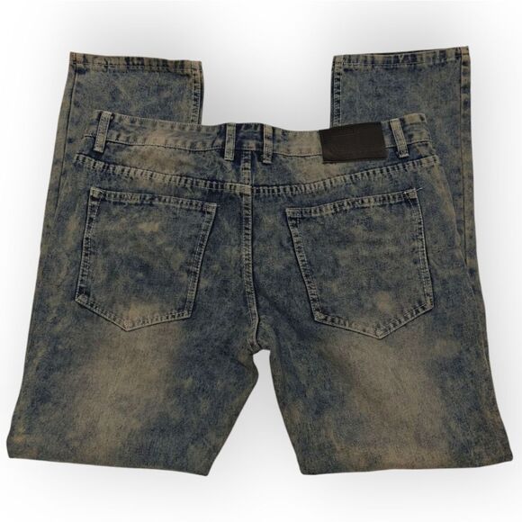 TRUE ROCK Blue Relaxed Distressed Jeans Sz 36 - Picture 3 of 5